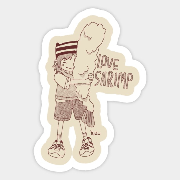 shrimp (light) Sticker by yuzu